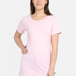 PROTEENS Women Pink Solid Round Neck T-shirt-image-36
