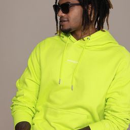 Calvin Klein Jeans Men Fluorescent Green Hooded Organic Cotton Sweatshirt-picture-48