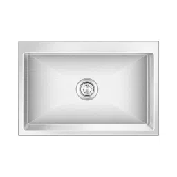 Nirali BG Meritox Emet Kitchen Sink Big 815x510 mm (32x20 inch) Hairline Satin Finish Stainless Steel 755x410x230 mm Bowl-picture-3
