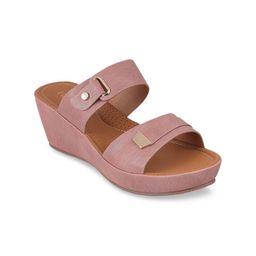 Metro Women Peach-Coloured Solid Sandals-picture-18