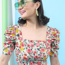 Tokyo Talkies Floral Printed Crop Top-image-65