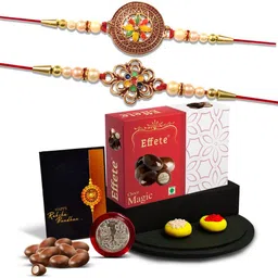 DeoDap Rakhi Combo for Brother with Rakhi, Roli Chawal, Coin & Greeting Card-21