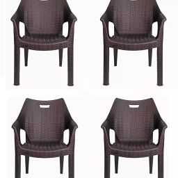 Italica FORTUNER-4PC-BR Plastic Chair Brown For office, Living Room, Patio Garden (Set of 4 Psc)-image-27