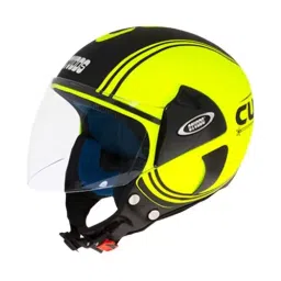 Studds CUB D4 DECOR MATT NEON YELLOW (600 mm) X Large Open Face Helmet, D4 MATT NEON YELLOW N9-image-83