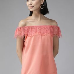 Aarika Peach-Coloured Off-Shoulder Top-image-11