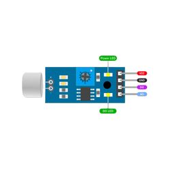 Sound Sensor Module/Sound Detection module with 4 pcs Male to female Jumper wires image 2