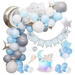 PARTY PROPZ Half Birthday Decoration Combo Blue - Pack of 85-image-16