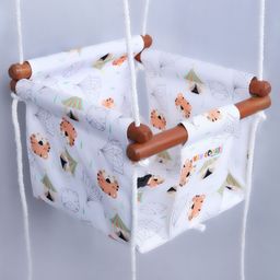 NEW COMERS Jhula for Kids Baby Swing Hanging Indoor Outdoor Garden - White-5
