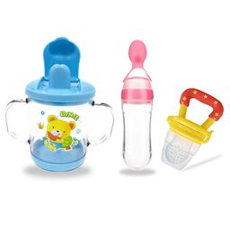 Chinmay Kids Straw Feeding Sipper Anti Spill for Kids Fruit Feeder And Soother - Made of Food-Grade Material, 100% free of BPA (Blue-Pink-Yellow)-image-23