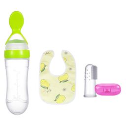 Joy Buzz Baby Non Toxic Food Grade Silicone Food Feeder Printed Bib And Finger Toothbrush With Case Combo- Multicolour-image-63