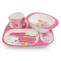 Superware Melamine Kids  Dinner Set- Barbie-Shine  ( Set of 5 )-13