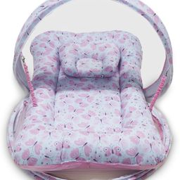 Kradyl Kroft Bassinet Style Mosquito Net Bedding for Infants-MQ-PinkButterfly-11