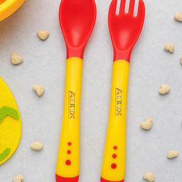 AEREX BPA Free Heat Sensitive Baby Feeding Spoons Set | Temperature Sensing Spoons | Baby Feeding Silicone Spoon Set | Food Grade PP Kids & Baby Spoon with Soft Silicone Tip (Yellow)-10