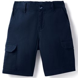 Pine Kids Cotton Elastane Woven Above Knee Length Solid Colour Shorts - Navy Blue-picture-44
