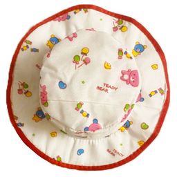 Akinos Kids Cotton Teddy Bears Designed Hat - Red - Diameter - 15 cm-image-54