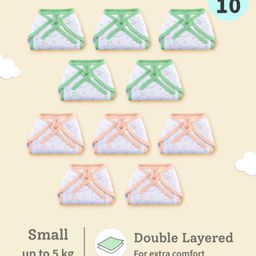 SuperBottoms BASIC Double Layered 100% Pure Cotton Langot for 0-3M Baby | 10pcs | Up to 5 kg-image-54