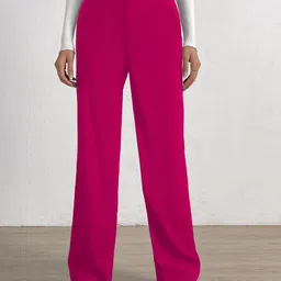 KERI PERRY Women Relaxed Straight Leg High-Rise Trousers-image-37
