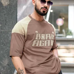 Maniac Men Typography Printed Round Neck Cotton Oversized T-Shirt-picture-46