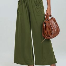 KPOP Women Mid Rise Loose Fit Parallel Trousers-image-19