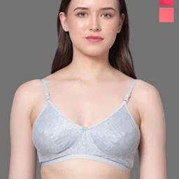 Aimly Pack Of 3 Mid Coverage Non-Padded Cotton Everyday Bras With All Day Comfort-image-56