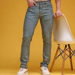 HERE&NOW Men Vintage Wash Slim Fit Mid-Rise Stretchable Jeans-picture-22