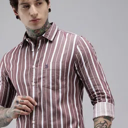 U.S. Polo Assn. Tailored Fit Striped Pure Cotton Casual Shirt-picture-48
