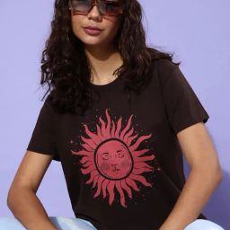 Dillinger Brown Cotton Printed T-Shirt-image-70