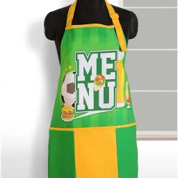 Swayam Green & Mustard Kitchen Apron - Set of 1-18