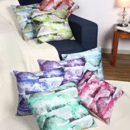 Romee Multicolor Velvet Cushion Covers (40 x 40 cm) - Set of 8-image-9