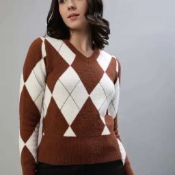 Iconic Brown Printed Sweater-image-42