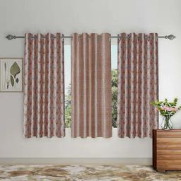 Hosta Homes Brown Polyester Window Curtains-36