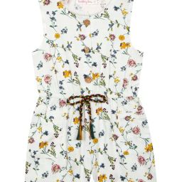 Budding Bees Kids Off-White Cotton Floral Print Playsuit-picture-44