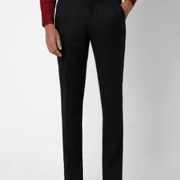 V Dot Black Skinny Fit Trousers-image-87
