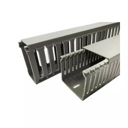 RS PRO Grey Slotted Panel Trunking Open Slot Width 25 mm, Depth 75mm, Lenght 1 m PVC, 2339172-image-63