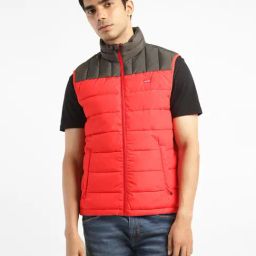 Levi's Red Regular Fit Colour Block Jacket-image-0