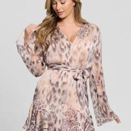 Guess Multicolor Polyester Printed Long Sleeves Dress-picture-1