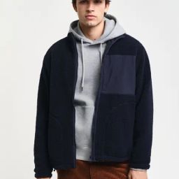 Gant Blue Relaxed Fit Reversible Jacket-image-87