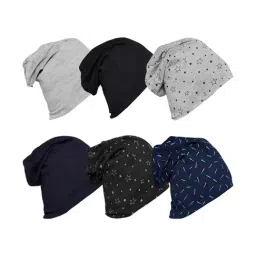 Vimal Jonney Multicolor Printed Beanies Set of 6-image-40