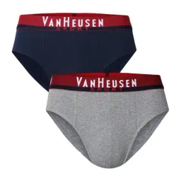 Van Heusen Sport Regular Fit Plush Back Elasticized Waistband Ultra Soft Solid Briefs - Pack of 2-picture-17
