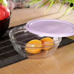 Duralex 'Freshbox' Transparent & Purple Glass 20.5 cm Container With Lid (1.59 L) - Set of 1-7