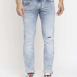 Pepe Jeans Blue Regular Fit Distressed Jeans-picture-29