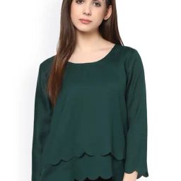 Rare Green Regular Fit Top-image-9