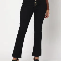 Spykar Black Cotton High Rise Jeans-image-69