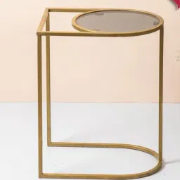 Nestroots Solid Gold Iron Magazine Coffee Table - Set of 2-image-17