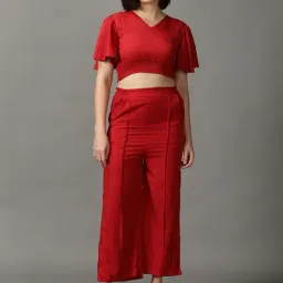 SHOWOFF Maroon Co-ord Set-picture-12