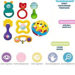 PIPALIYA Set of 10 BPA Free Rattle Toy Learning and Development Toys image 3