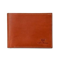 Aditi Wasan Brown Leather Bi-Fold Wallet for Men-46