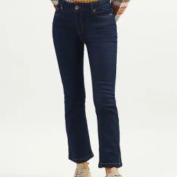 United Colors of Benetton Navy Cotton Mid Rise Jeans-image-81