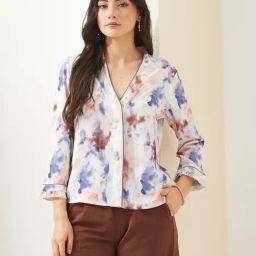 Latin Quarters Beige Printed Top-picture-0