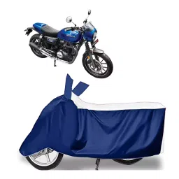 Auto Pearl Two Wheeler Cover for Honda CB350RS - White, Blue-image-48